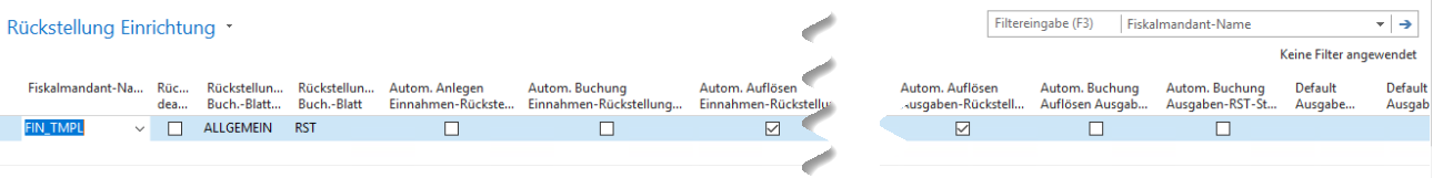 Xfreight Rückstellung Einrichtung Xfreight Rückstellung Einrichtung